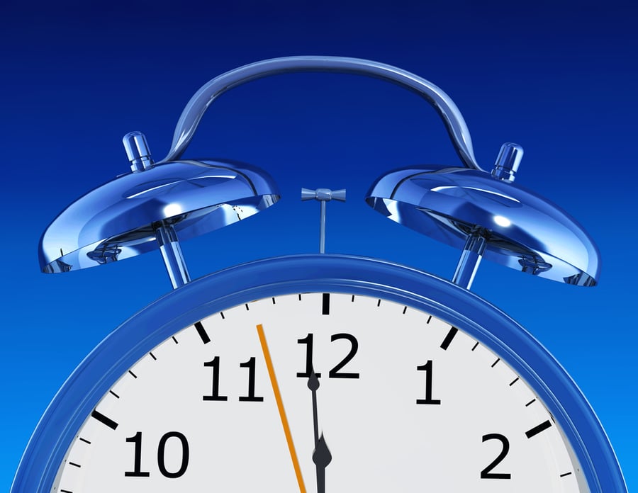 blue alarm clock illustration made in 3d