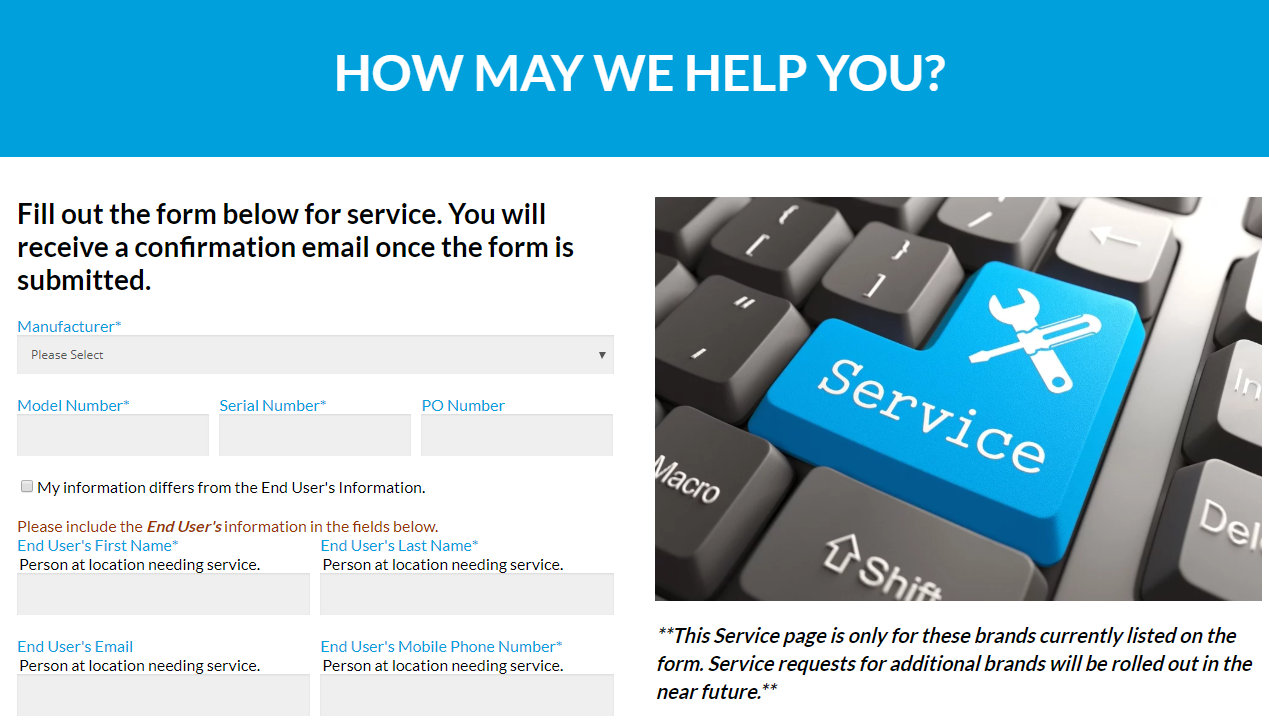 WDC Service Form Example